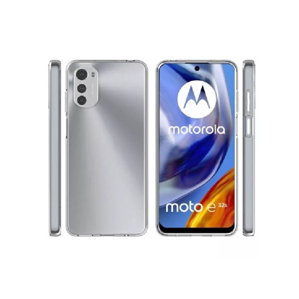 Motorola Moto E32s iskuja vaimentava silikonikotelo Simple Transparent