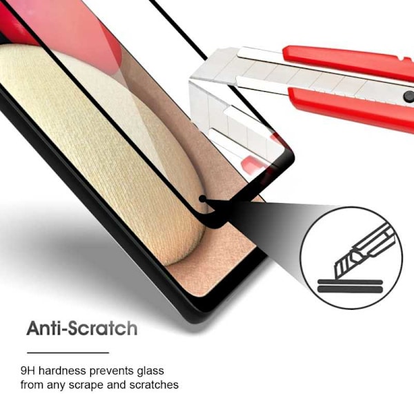 2-PACK Samsung A03s Härdat Glas 0.26mm 9H Fullframe Transparent