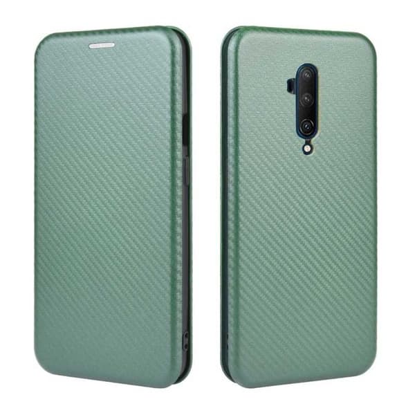 OnePlus 7T Pro Flip Case -korttipaikka CarbonDreams Green Green