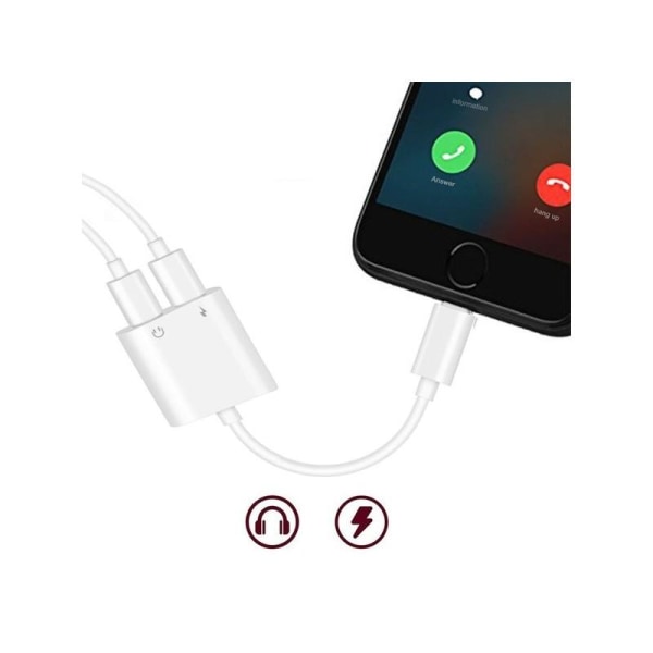 Apple Lightning Splitter To porte White