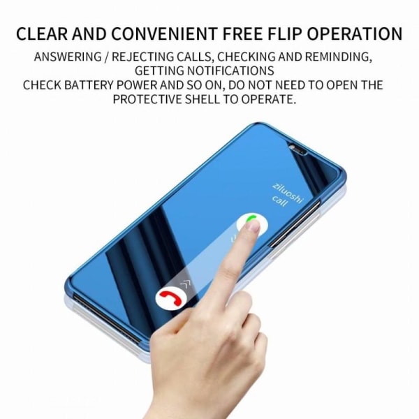 Huawei P20 Pro Smart Flip Case Clear View Seisova V2 Rocket Svart