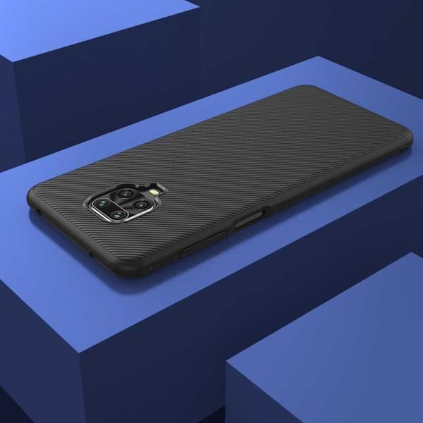 Redmi Note 9S / 9 Pro tyylikäs iskunkestävä FullCarbon V3 Black