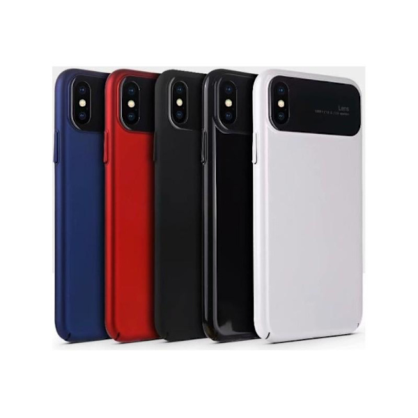 iPhone X Ultra Thin iskuja vaimentava Shell Blanc Svart