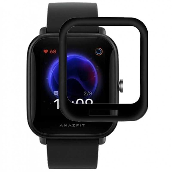 2-PACK AmazFit Bip U Pro FullFrame 3D hærdet glas 0,26 mm 9H Transparent