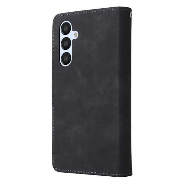 Samsung A54 5G Multifunktionellt Plånboksfodral Zipper 8-Fack Svart