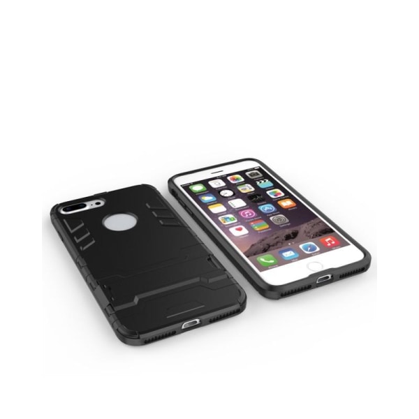 iPhone 8 Plus stødsikkert cover med tynd armering Svart