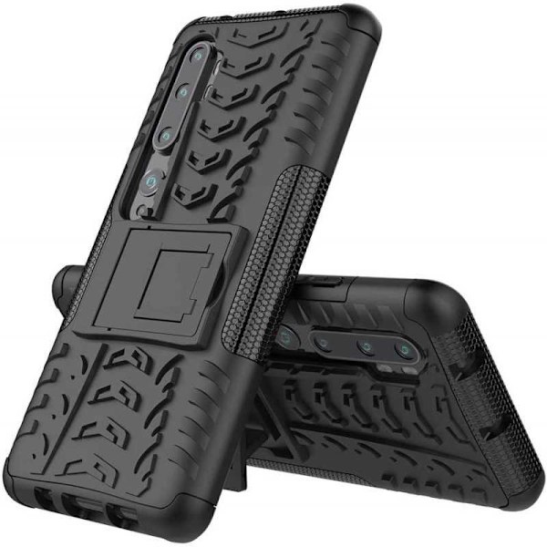 Xiaomi Mi 10 Stöttåligt Skal med Stöd Active Svart