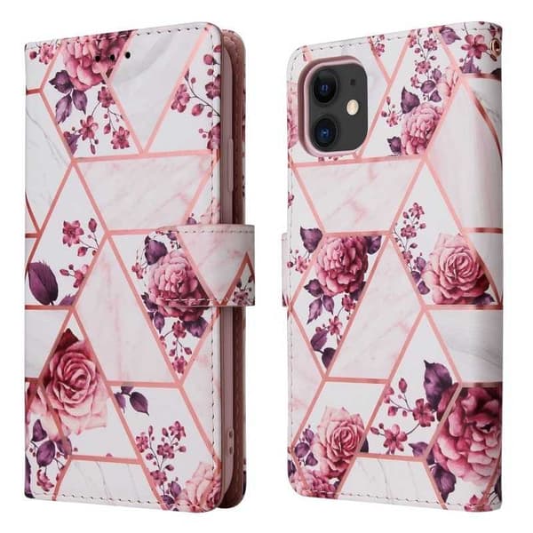 iPhone 11 Pro Trendikäs lompakkokotelo Sparkle 4-FACK Pink