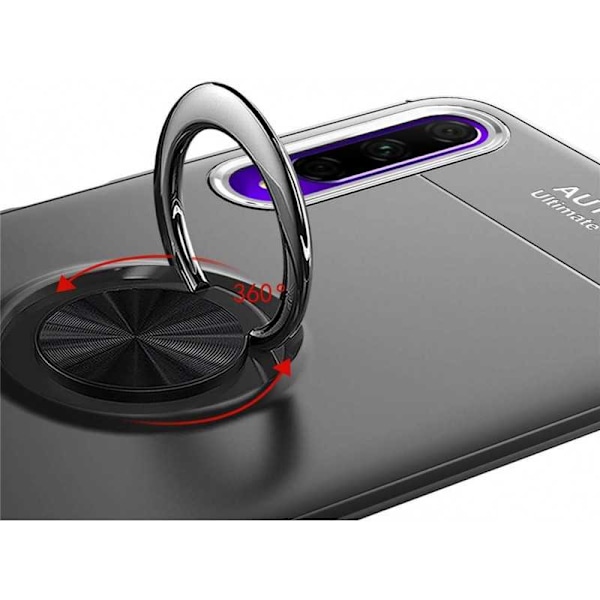 Huawe P Smart Pro käytännöllinen iskunkestävä kotelo rengaspidikkeellä V3 Black