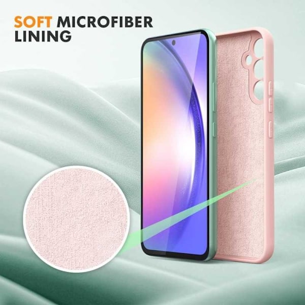 Samsung A13 5G Gummieret mat Pink Shell Liquid - Pink