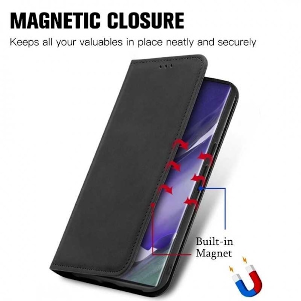 Samsung Galaxy S22 Ultra Flipfodral Kortfack Mocka Svart