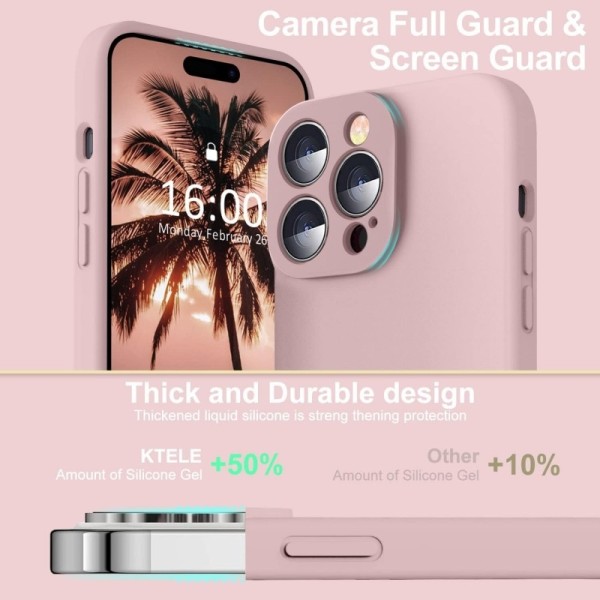 iPhone 12 Pro Max Gummieret mat Pink Shell Liquid - Pink
