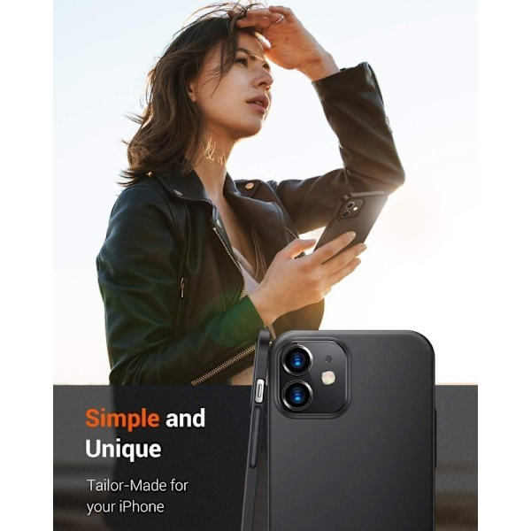 iPhone 14 Max Ultra-ohut kumipinnoitettu Mattavärinen Basic V2 Black
