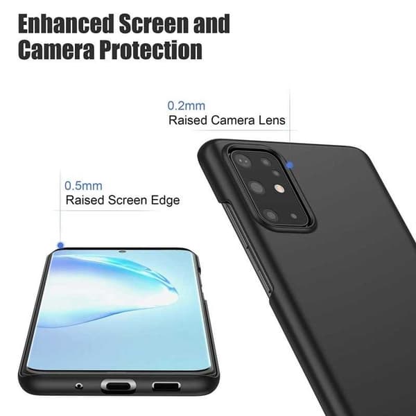 Samsung S20 FE Erittäin ohut kumipinnoitettu mattamusta Cover Basic V2 Black