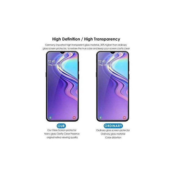 2-PACK Samsung A50 Härdat glas 0.26mm 2.5D 9H (SM-505FN) Transparent