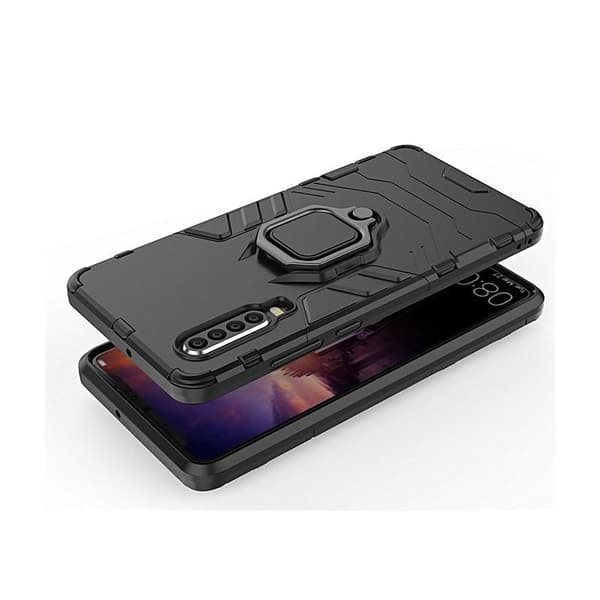 Huawei P30 iskunkestävä kotelo ThinArmor® sormustelineellä Black