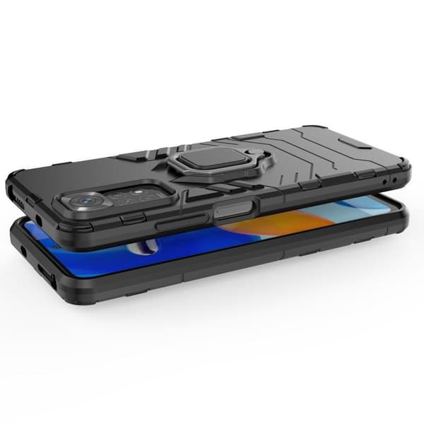Xiaomi Redmi Note 11 / 11S Stöttåligt Skal med Ringhållare ThinArmor Black