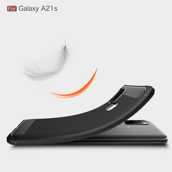 Samsung A21s Stöttåligt Skal SlimCarbon Svart