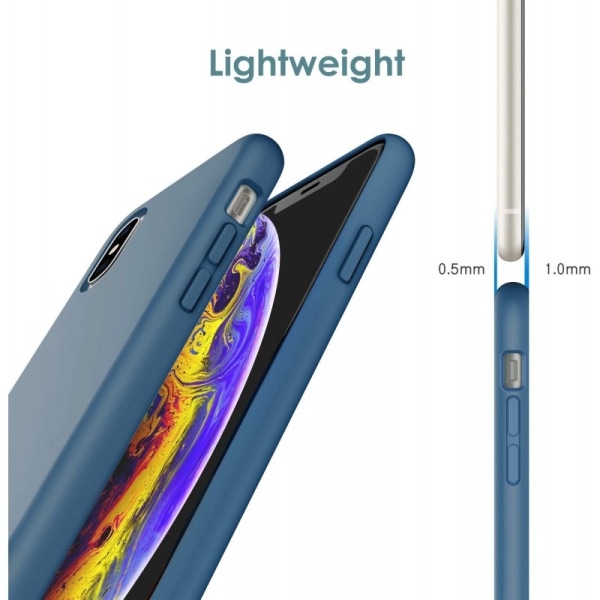 Gummibelagt stødsikker etui iPhone X / XS - Blå