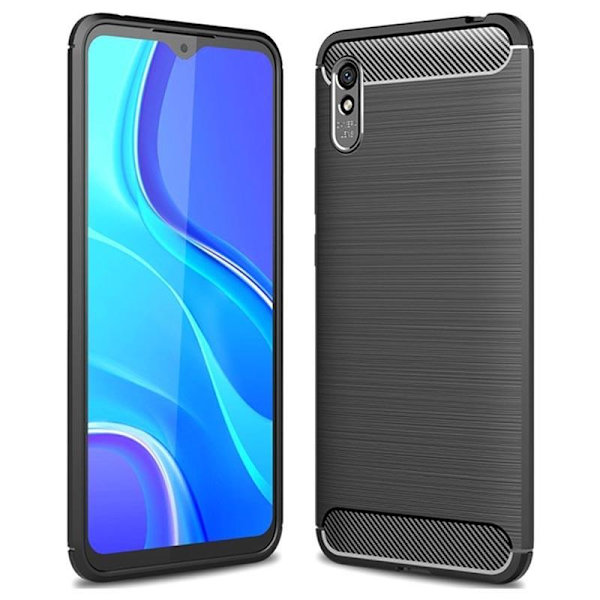 Redmi 9A Stöttåligt Slimmat Skal FullCarbon V4 Svart