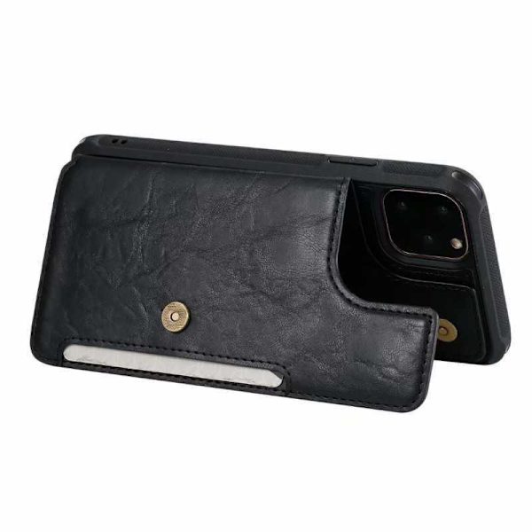 iPhone 11 Pro Max Multifunktionell Korthållare 5-FACK Winston Svart