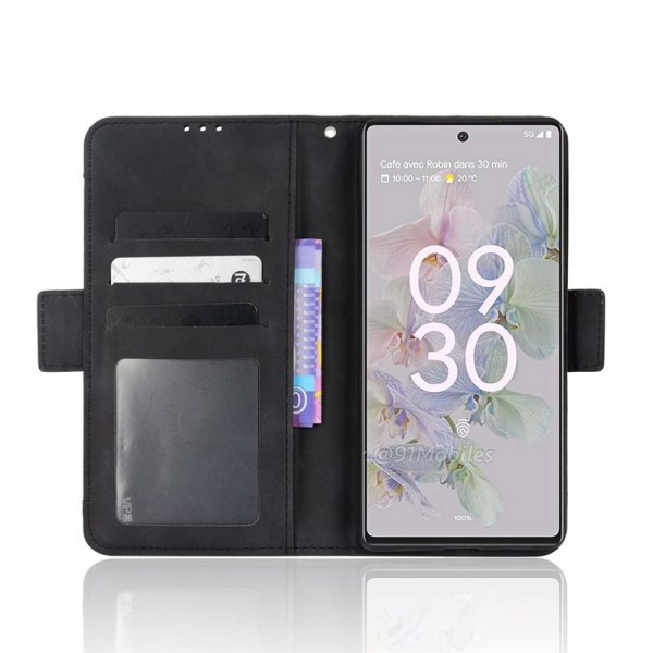 Google Pixel 7 Pro pung etui PU læder 6-LOMMES Winston V3 Black