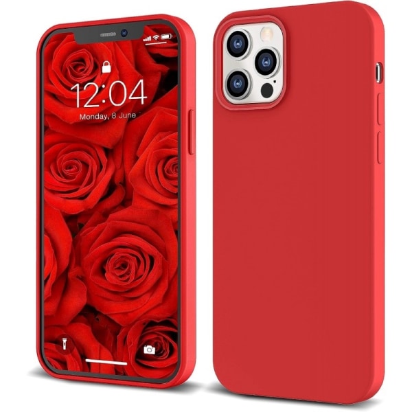 Gummibelagt Stöttåligt Skal iPhone 12 Pro Max - Röd