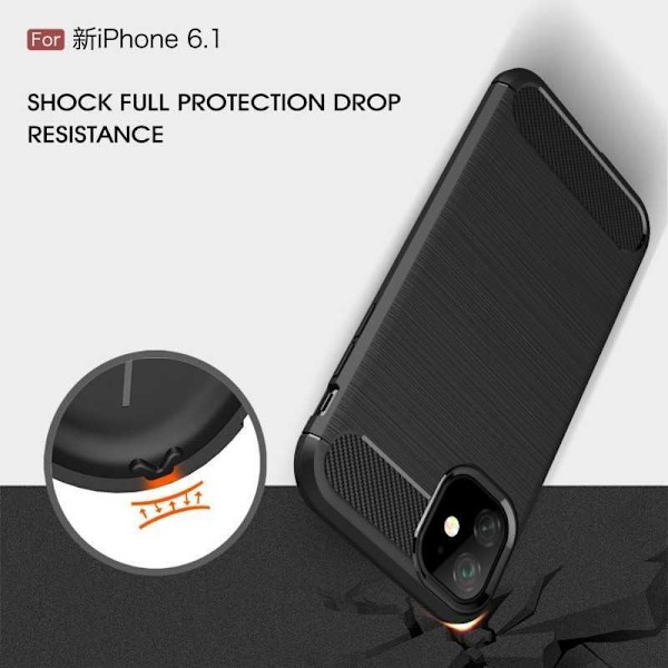 iPhone 11 Shockproof Shell SlimCarbon Black