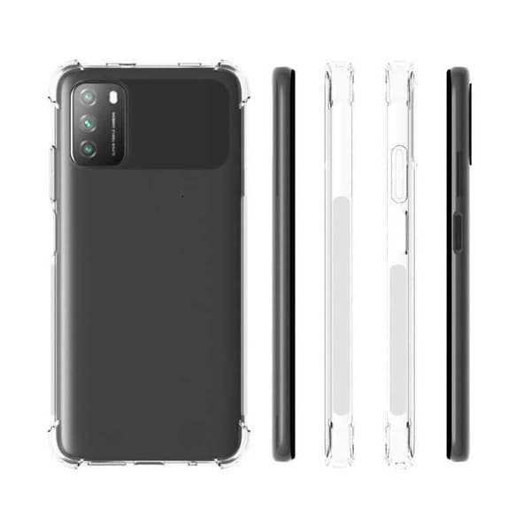 Xiaomi Poco M3 Iskunvaimennus silikonikotelo Shockr Transparent