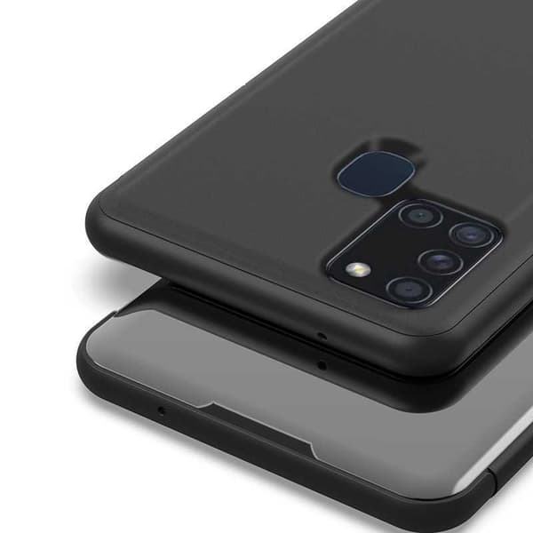 Samsung A21s Smart Flip Case Clear View Seisova V2 Rocket Black