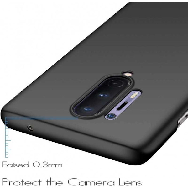 OnePlus 8 Pro Ultra-ohut kumipinnoitettu mattamusta Cover Basic V2 Black