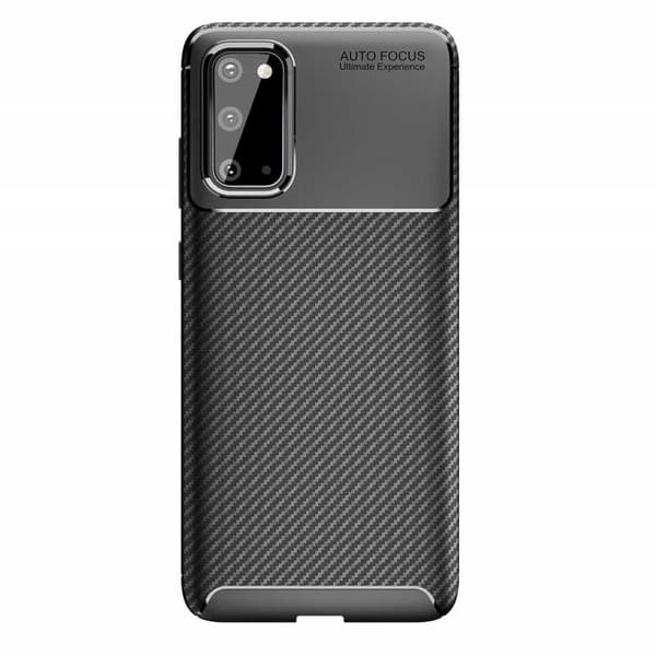 Samsung Galaxy S20 Plus Iskunkestävä ohut suojus FullCarbon V4 Black