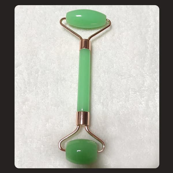 2 st/set Gua Sha Sten Ansiktsmassage Sten Rosenkvarts Jade Sten Ansiktsmassage Roller Gua Sha Skrapa~03551