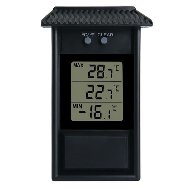 Digital Termometer Display Max Min Växthus Trädgård Utomhus Rumstemperaturmätare med Stor Transparent LCD-Display