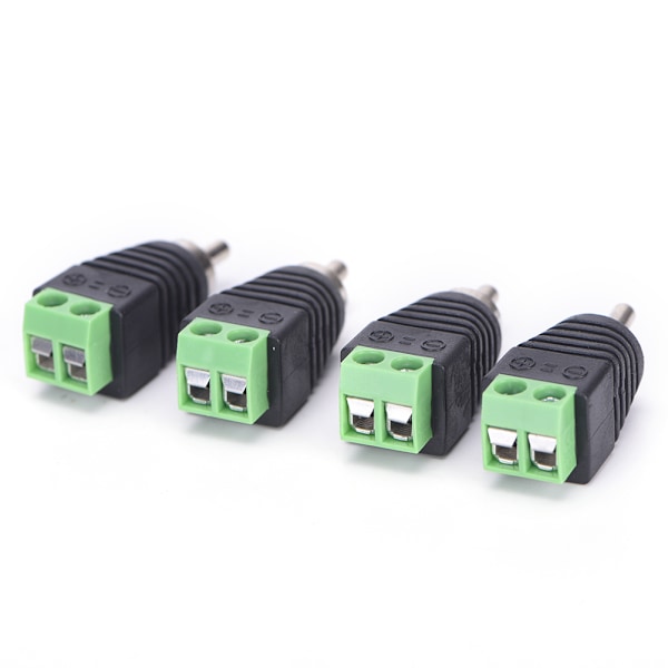 4 st Högtalarkabel till o Han RCA-kontakt Adapteruttag P