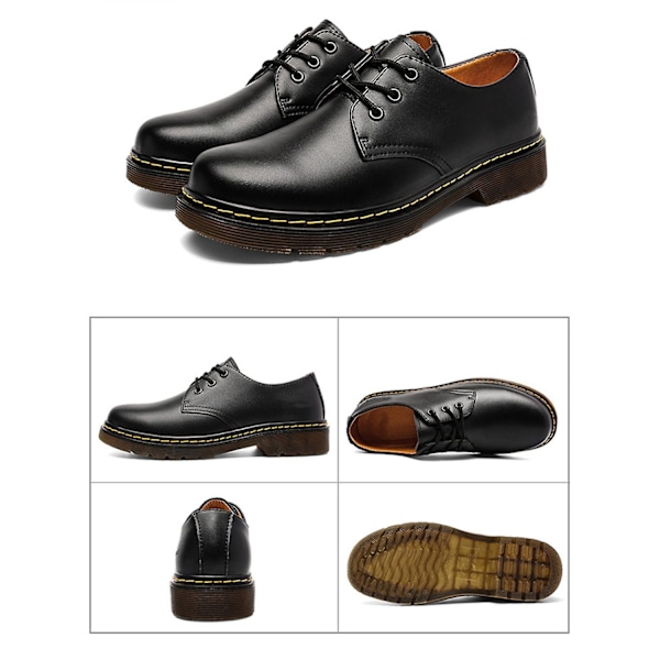 Herrar Oxfords Stövlar Bekväma Halksäkra Runda Tåspetsar Formella Klänningskor Arbetsskor för Män - Perfekt Black Black 41