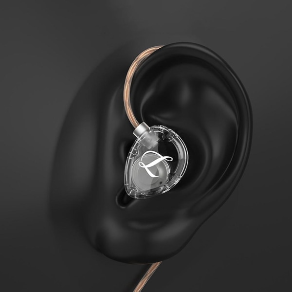 Gk-g3 Trådbundna hörlurar Hifi dynamiskt ljud In-ear headset med mikrofon Transparent color Standard