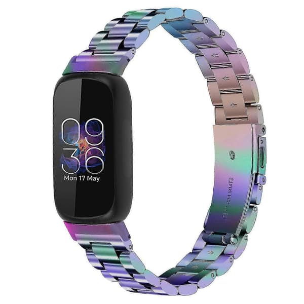 Armbånd til Fitbit Inspire 3 Rustfrit Stål 3 Perler Erstatningsarmbånd til Smartwatch - Perfekt Multi color