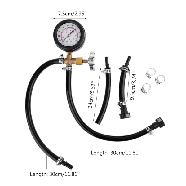 Bränsletrycksmätare Testare Fuel Injection Pump Diagnostic- Tool för Auto
