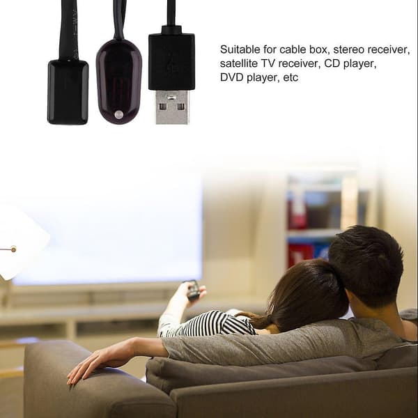 USB IR Infrarød Fjernkontroll Extender Emitter Receiver Repeater