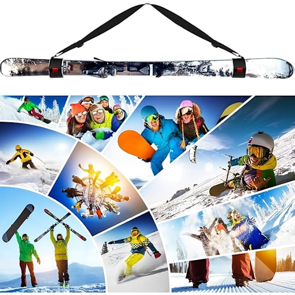 4-Pack Skidband / Skidhållare – Bärrem för skidor 223