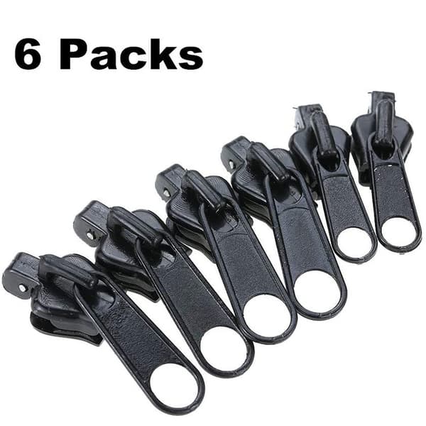 6Pack Instant Fix Zipper Repair Kit Replacement Zip Slider DIY A A one size