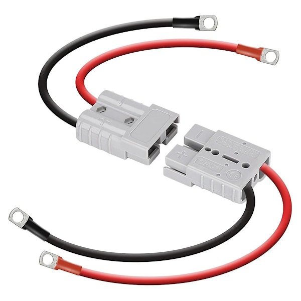 Anderson-kontakt 50A-kit Anderson-kontakt 8 AWG 30 cm batterikablar Vattentäta snabbkopplingar för LiFePO4