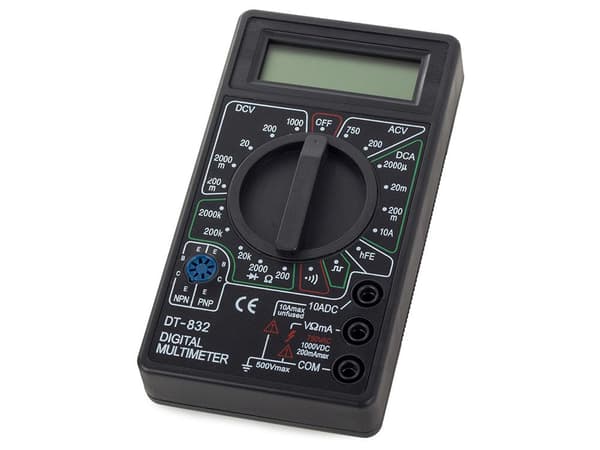 Digitalt Multimeter med LCD Signal Black Svart