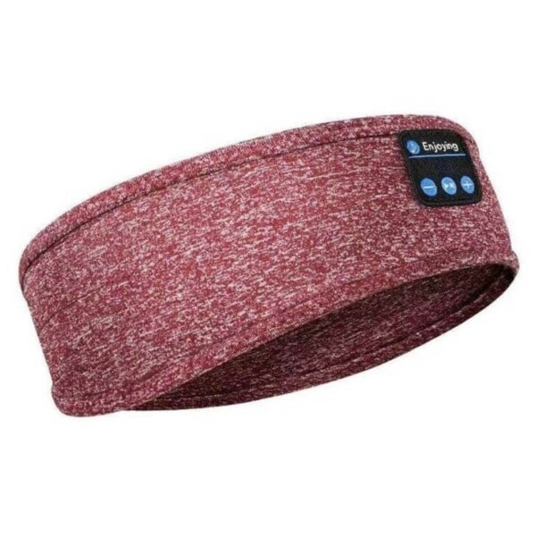 Sovhörlurar - Pannband & Ögonmask med Bluetooth Hörlurar röd red