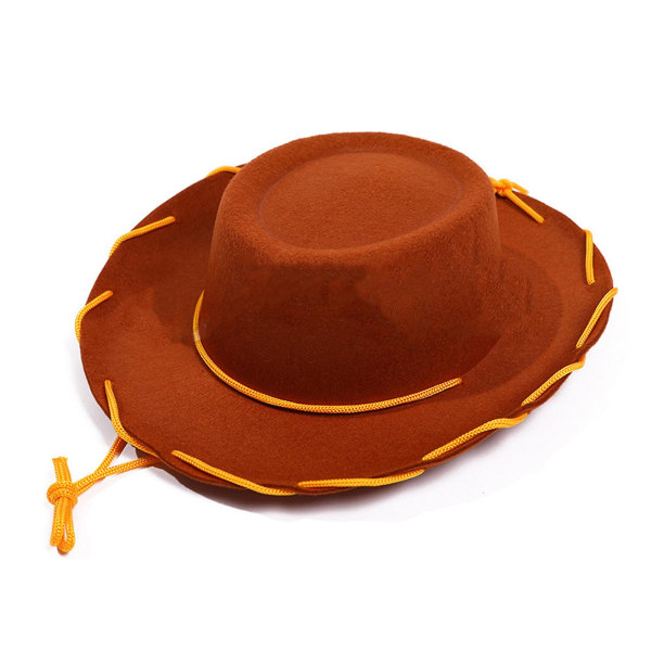 Hipster Western Cowboy Hat Bred Brätte Filt Hat String Jazz Hat Fo Red