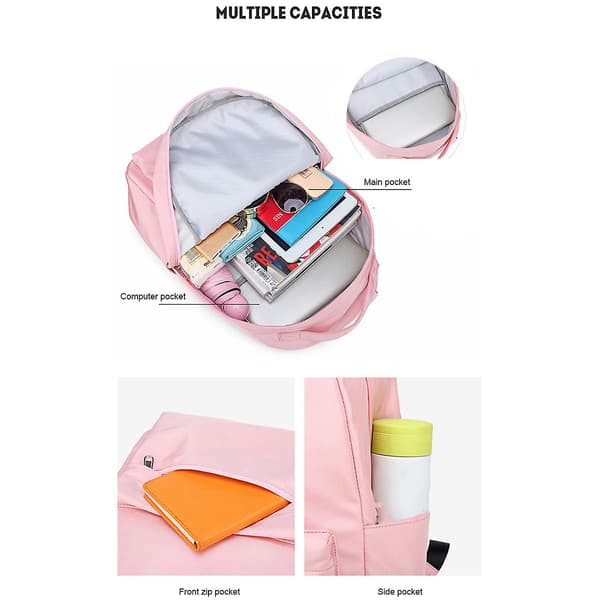 Suuret koulureput lapsille Pink
