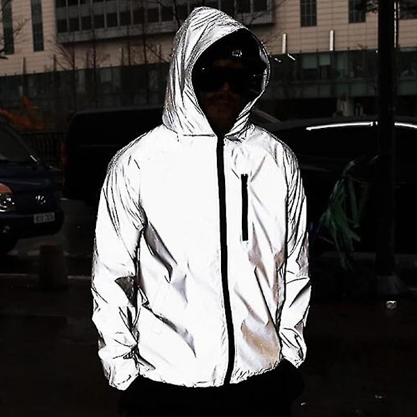 Vattentät, varm reflekterande jacka Säkerhetsjacka med hög synlighet Lättviktsbästa julklapp XXXL