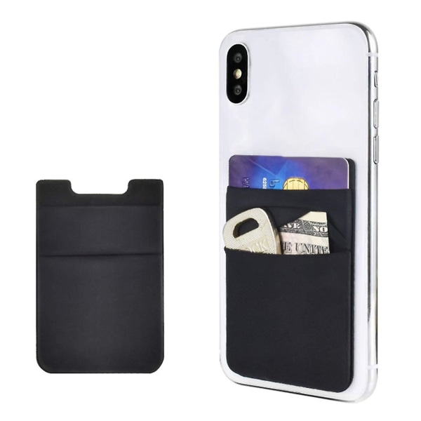 Mobiltelefonkorthållarficka för baksidan av telefonen, stretchig Lycra Stick på plånboken