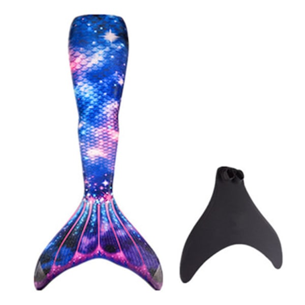 Hållbar sjöjungfrukostym för vuxna damer, simning, monofin ingår starry sky starry sky S
